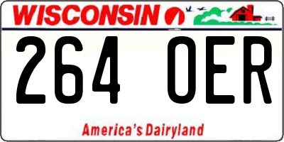 WI license plate 264OER