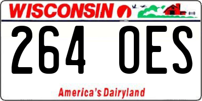 WI license plate 264OES