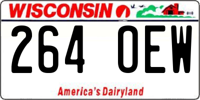 WI license plate 264OEW