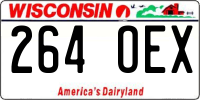 WI license plate 264OEX