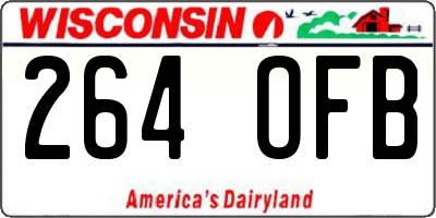 WI license plate 264OFB