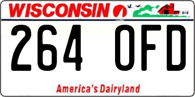 WI license plate 264OFD