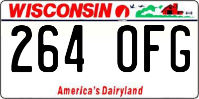 WI license plate 264OFG