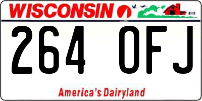 WI license plate 264OFJ
