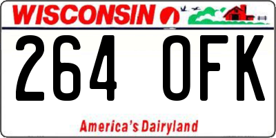 WI license plate 264OFK