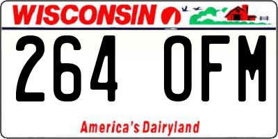 WI license plate 264OFM