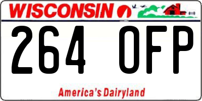 WI license plate 264OFP