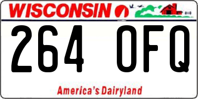 WI license plate 264OFQ