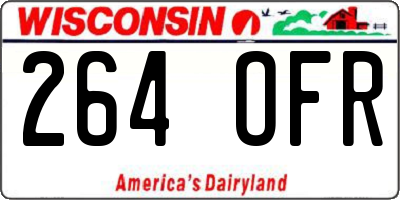 WI license plate 264OFR