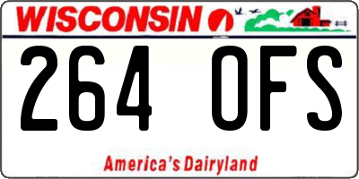 WI license plate 264OFS