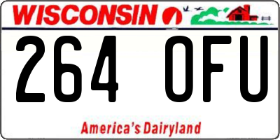 WI license plate 264OFU