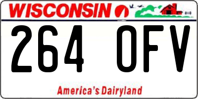 WI license plate 264OFV