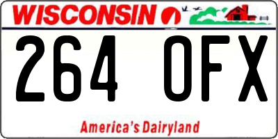 WI license plate 264OFX