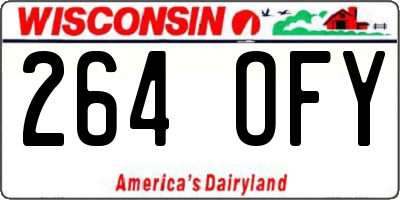 WI license plate 264OFY