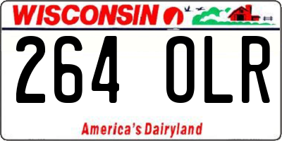 WI license plate 264OLR