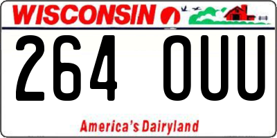 WI license plate 264OUU