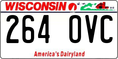 WI license plate 264OVC