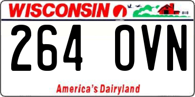 WI license plate 264OVN