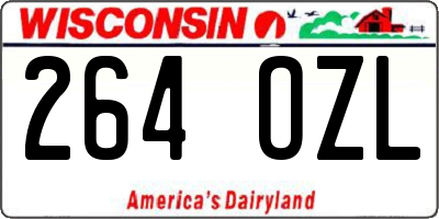 WI license plate 264OZL