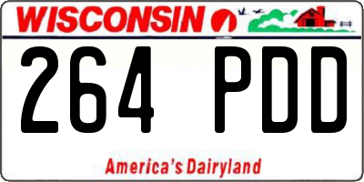 WI license plate 264PDD