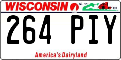 WI license plate 264PIY