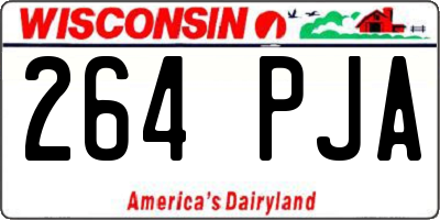 WI license plate 264PJA