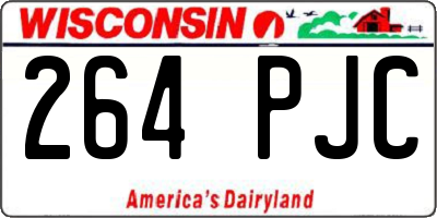 WI license plate 264PJC