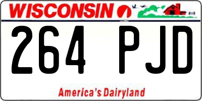 WI license plate 264PJD