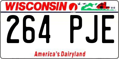 WI license plate 264PJE