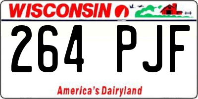 WI license plate 264PJF