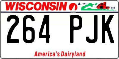 WI license plate 264PJK