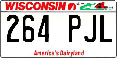 WI license plate 264PJL