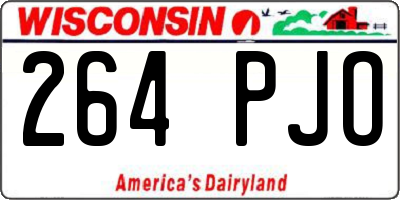 WI license plate 264PJO