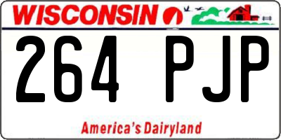 WI license plate 264PJP
