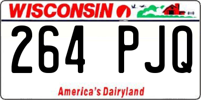 WI license plate 264PJQ