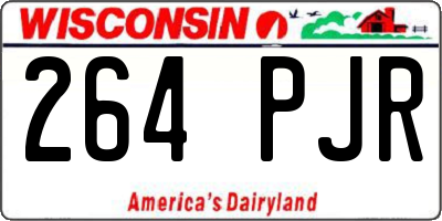 WI license plate 264PJR