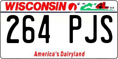 WI license plate 264PJS