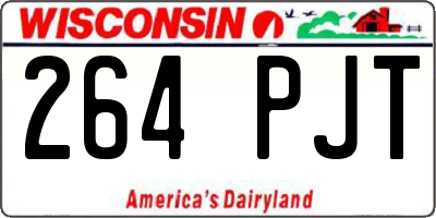 WI license plate 264PJT
