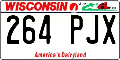 WI license plate 264PJX
