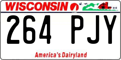 WI license plate 264PJY