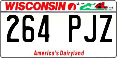 WI license plate 264PJZ
