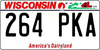 WI license plate 264PKA