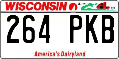 WI license plate 264PKB
