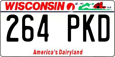 WI license plate 264PKD