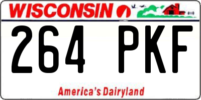 WI license plate 264PKF