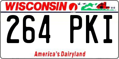 WI license plate 264PKI