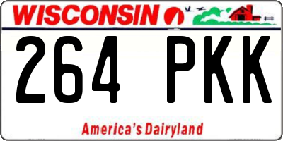 WI license plate 264PKK