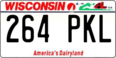 WI license plate 264PKL