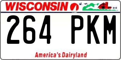 WI license plate 264PKM