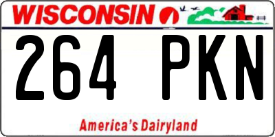 WI license plate 264PKN